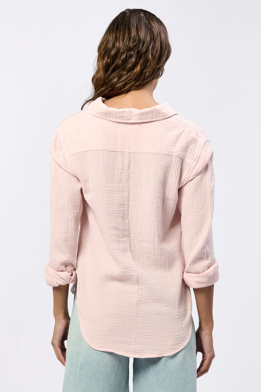 Dear John Gaia Button Down Shirt in Sepia Rose