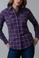 Kimes Ranch Ladies Lucas Plaid Magenta Long Sleeve Shirt