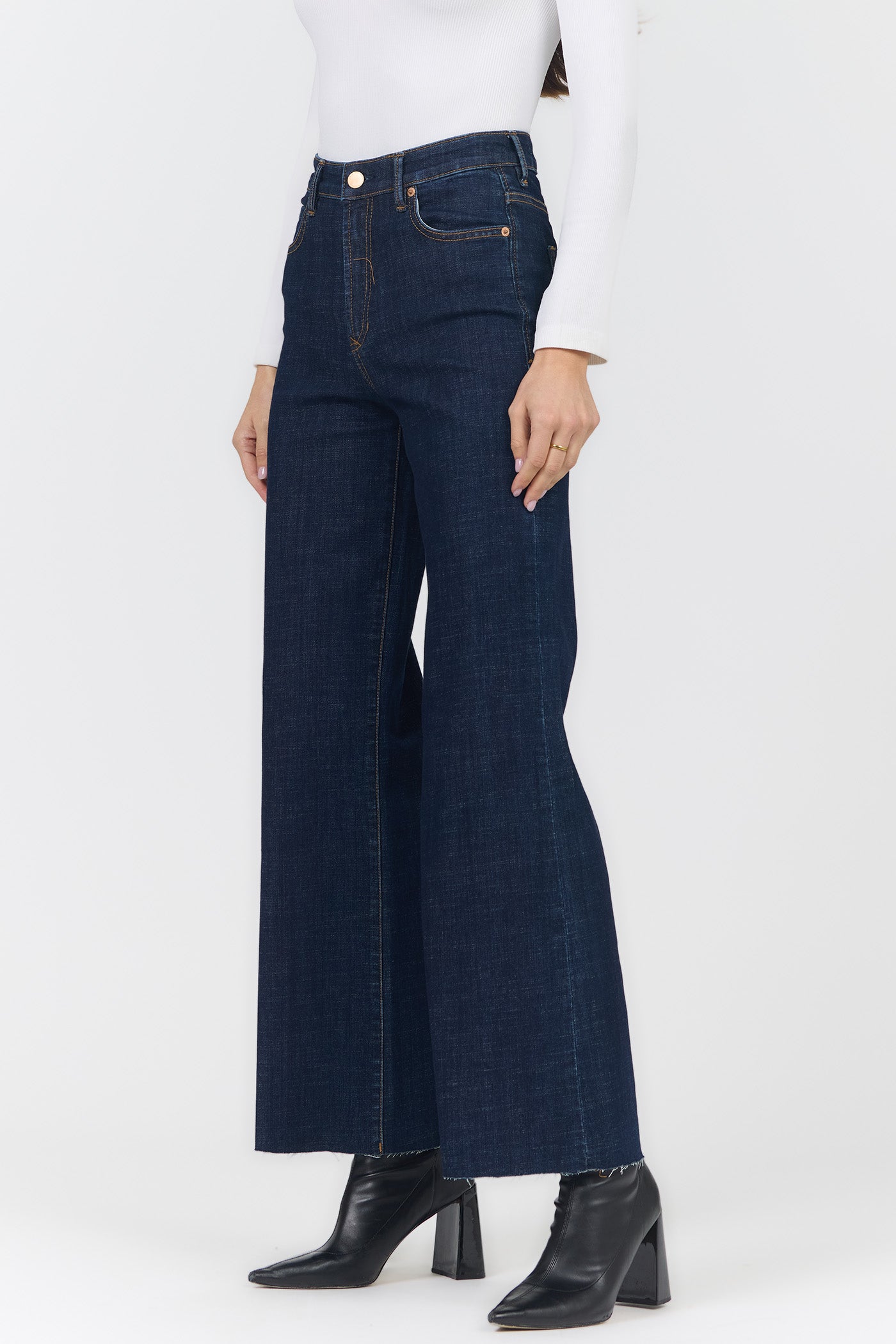 Dear John Fiona High Rise Wide Leg Jean in Anchor