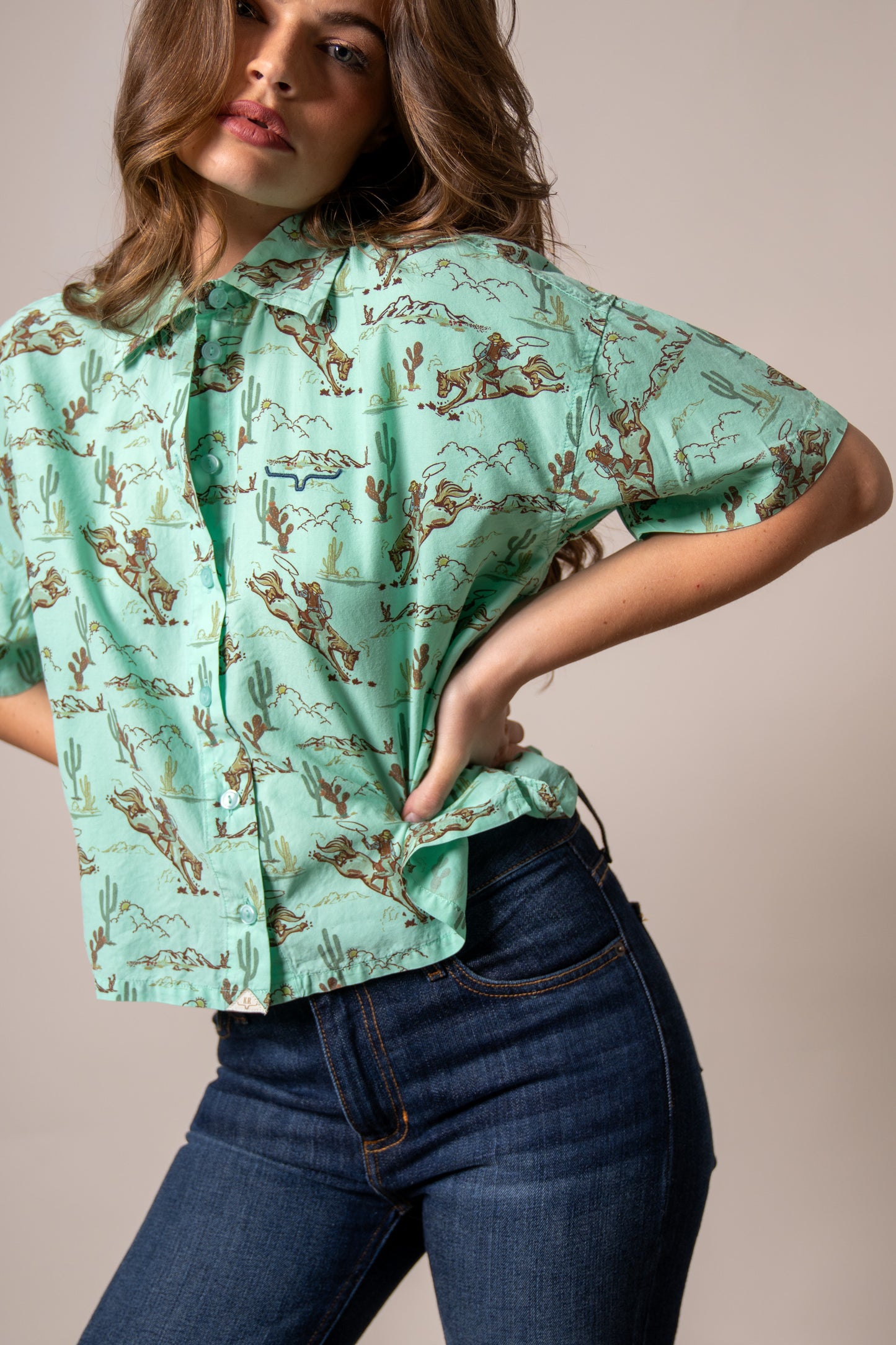 Kimes Ranch Ranchero Shirt in Turquoise