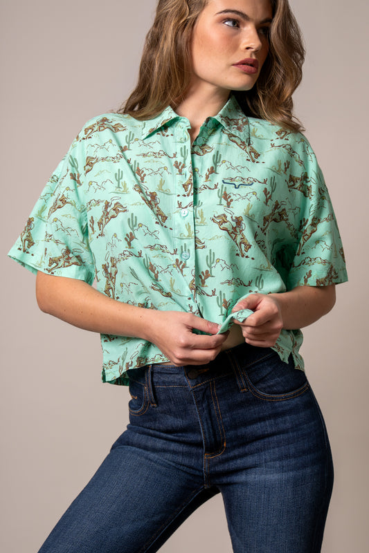 Kimes Ranch Ranchero Shirt in Turquoise