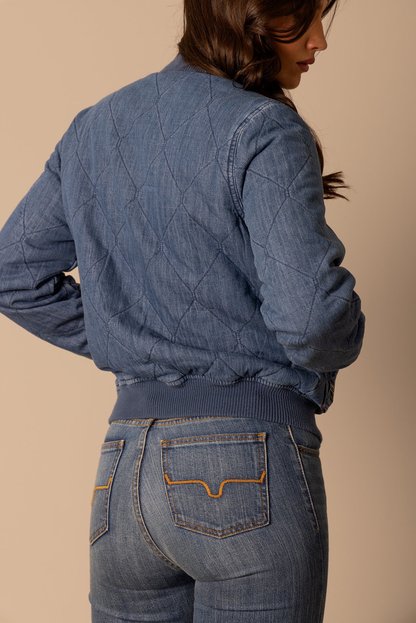 Kimes Ranch Marinos Bomber Jacket in Light Wash Indigo