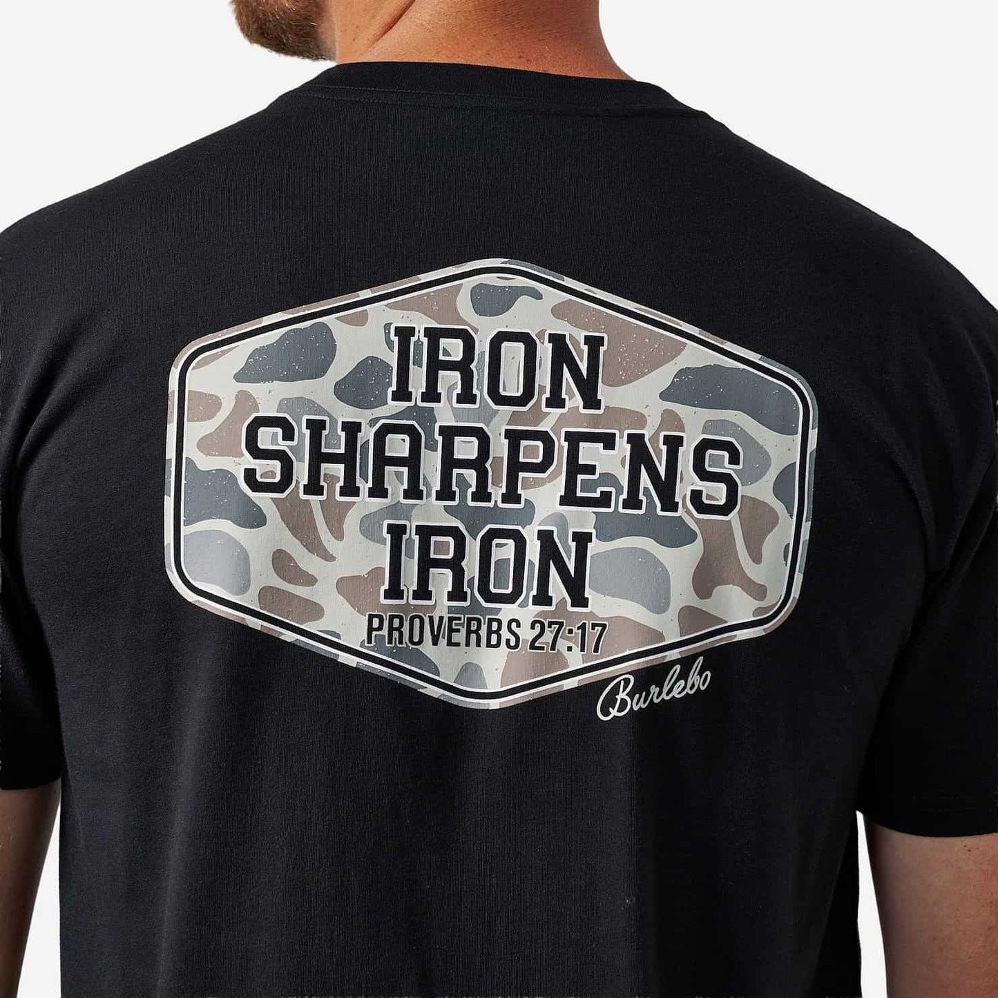 Burlebo Iron Sharpens Iron Short Sleeve Tee in Black