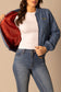 Kimes Ranch Marinos Bomber Jacket in Light Wash Indigo