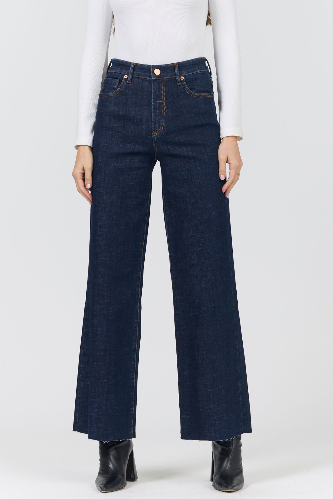 Dear John Fiona High Rise Wide Leg Jean in Anchor