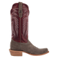R. Watson Men’s Dark Cherry and Charcoal Roughout Narrow Square 13″ Boot