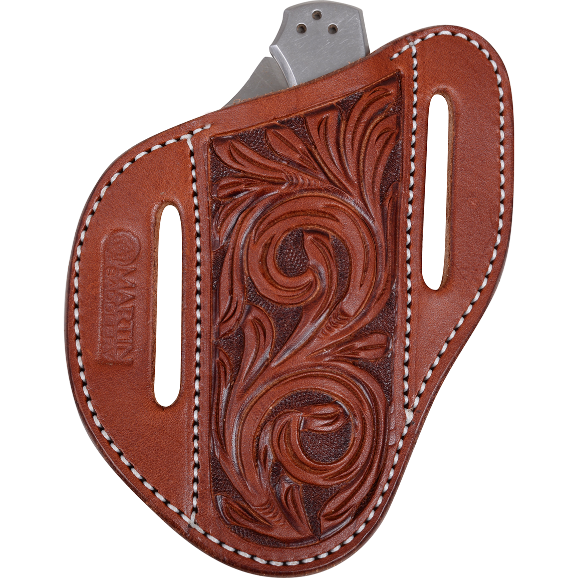 Martin Saddlery Floral Leather Angled Knife Scabbard