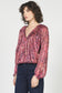 Dear John Piaf Top in Pomegranate Flame