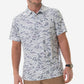 Burlebo Men's Performance White Camo Polo