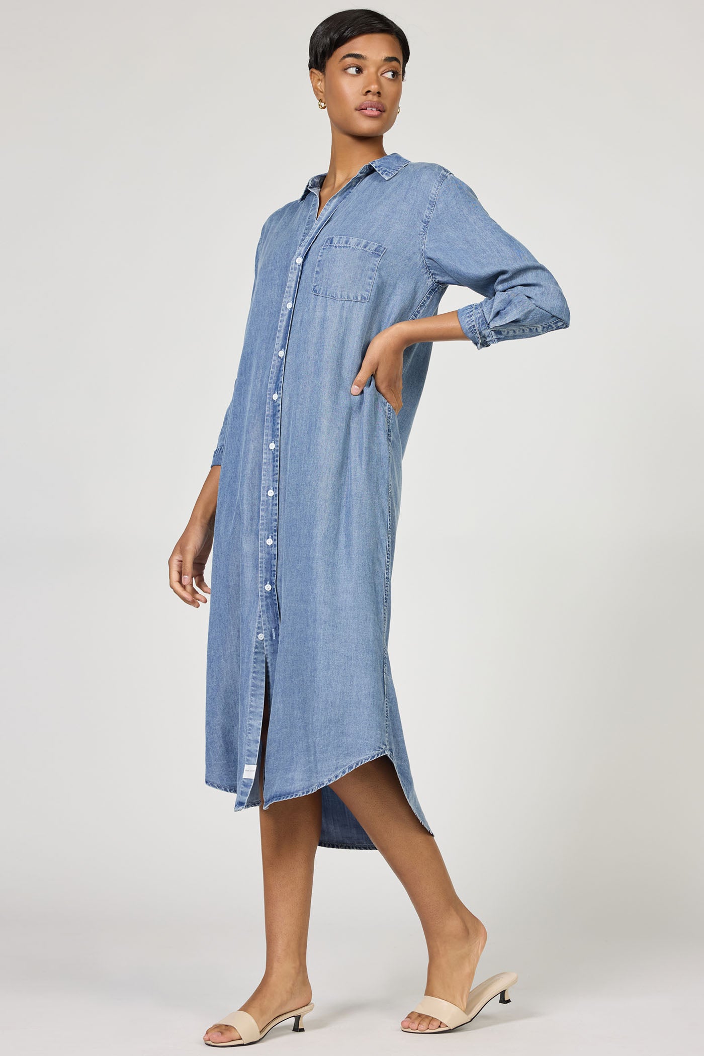 Dear John Galina Shirt Dress in Imperial Blue