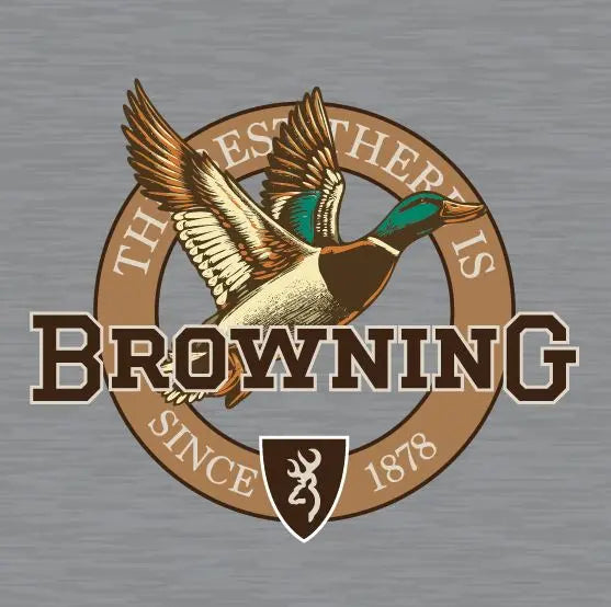 Browning Vintage Emblem Hoodie in Heather Gray