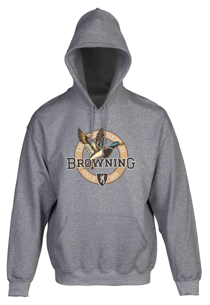 Browning Vintage Emblem Hoodie in Heather Gray