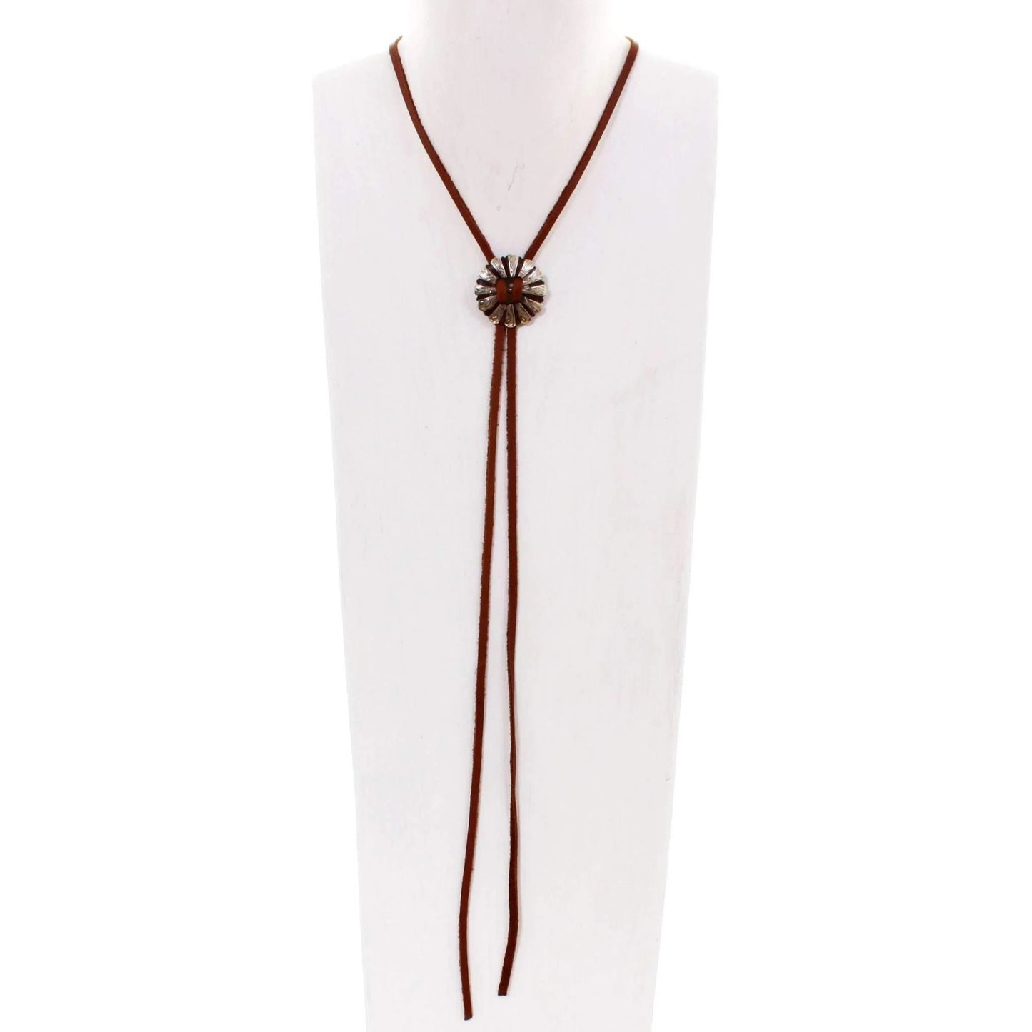 Double J Vestige Brandy Elk Skin Necklace