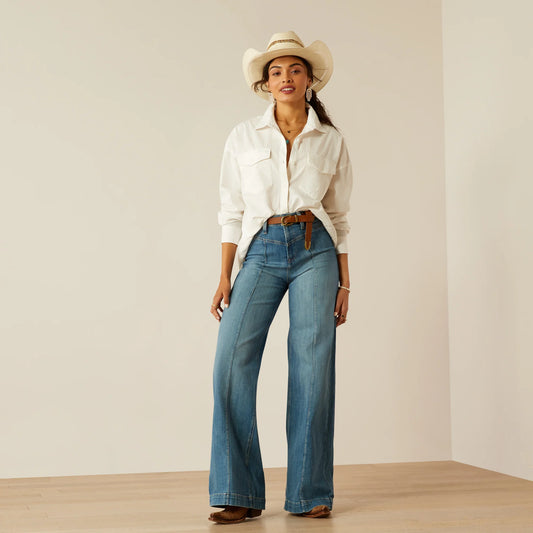 Ariat Ultra High-Rise Sloane Wide Leg Jean in Delaware