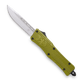 CobraTec OD Green CTK-1 double action OTF Knife - Drop Not Serrated
