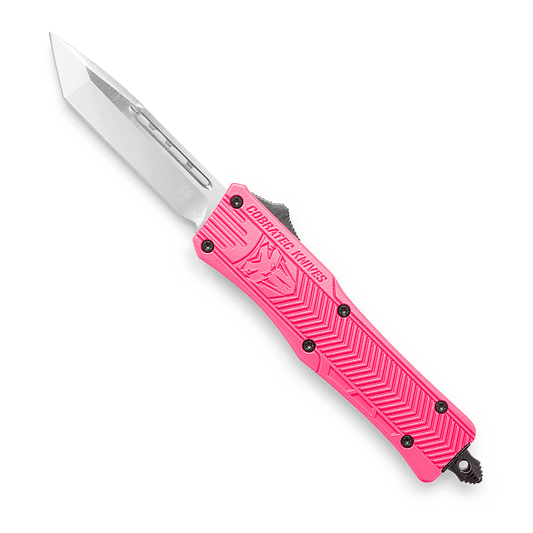 CobraTec Pink CTK-1 double action OTF Knife - Tanto Not Serrated