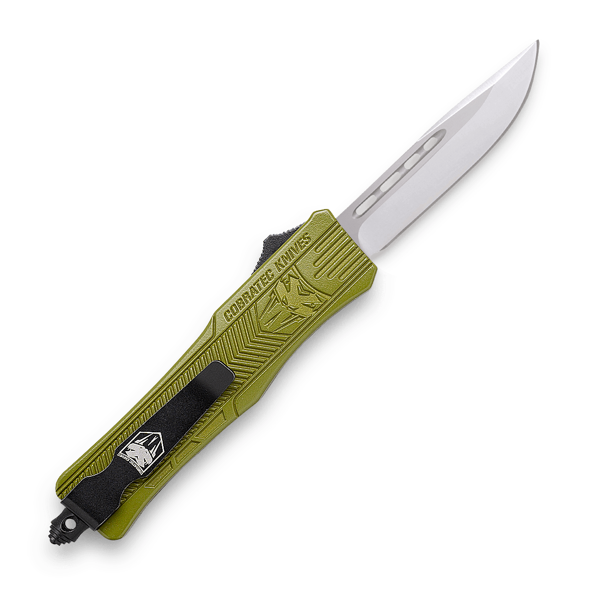 CobraTec OD Green CTK-1 double action OTF Knife - Tanto Not Serrated
