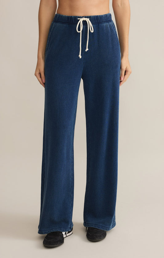 Z Supply Hunter Knit Denim Pant in Indigo