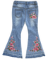 Shea Baby Floral Boot Flare Denim Jeans