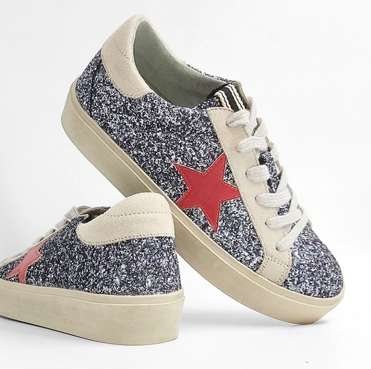 ShuShop Reba Sneaker Gunmetal Glitter 6