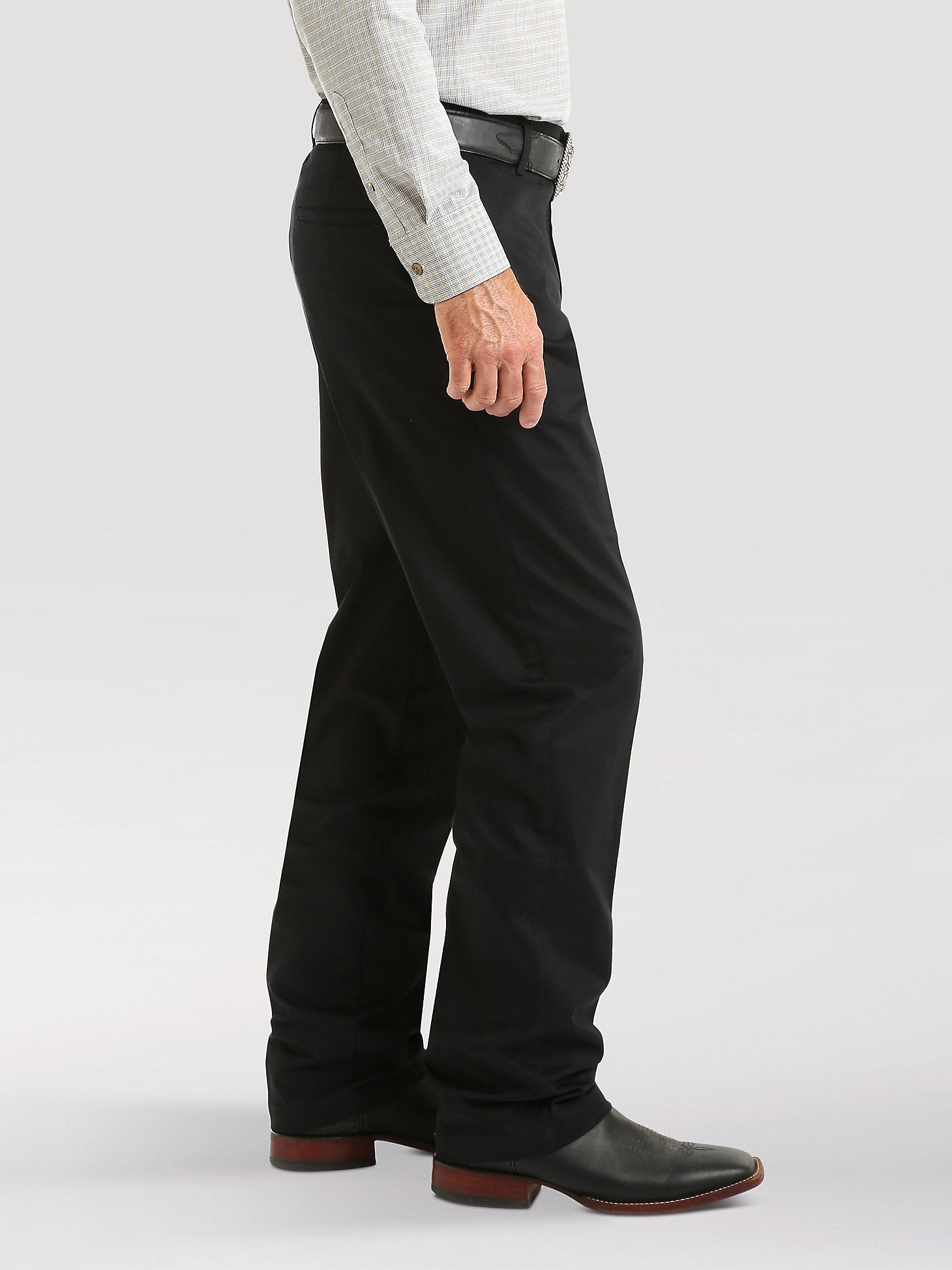 Wrangler Men's Riata Flat Front Relaxed Fit Casual Pant - Durable & Comfortable Everyday Pants