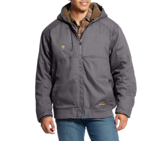 Ariat Mens Rebar Duracanvas Rebar Gray Jacket