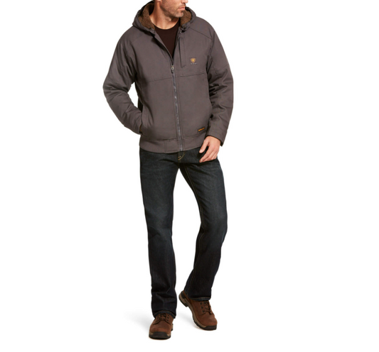 Ariat Mens Rebar Duracanvas Rebar Gray Jacket