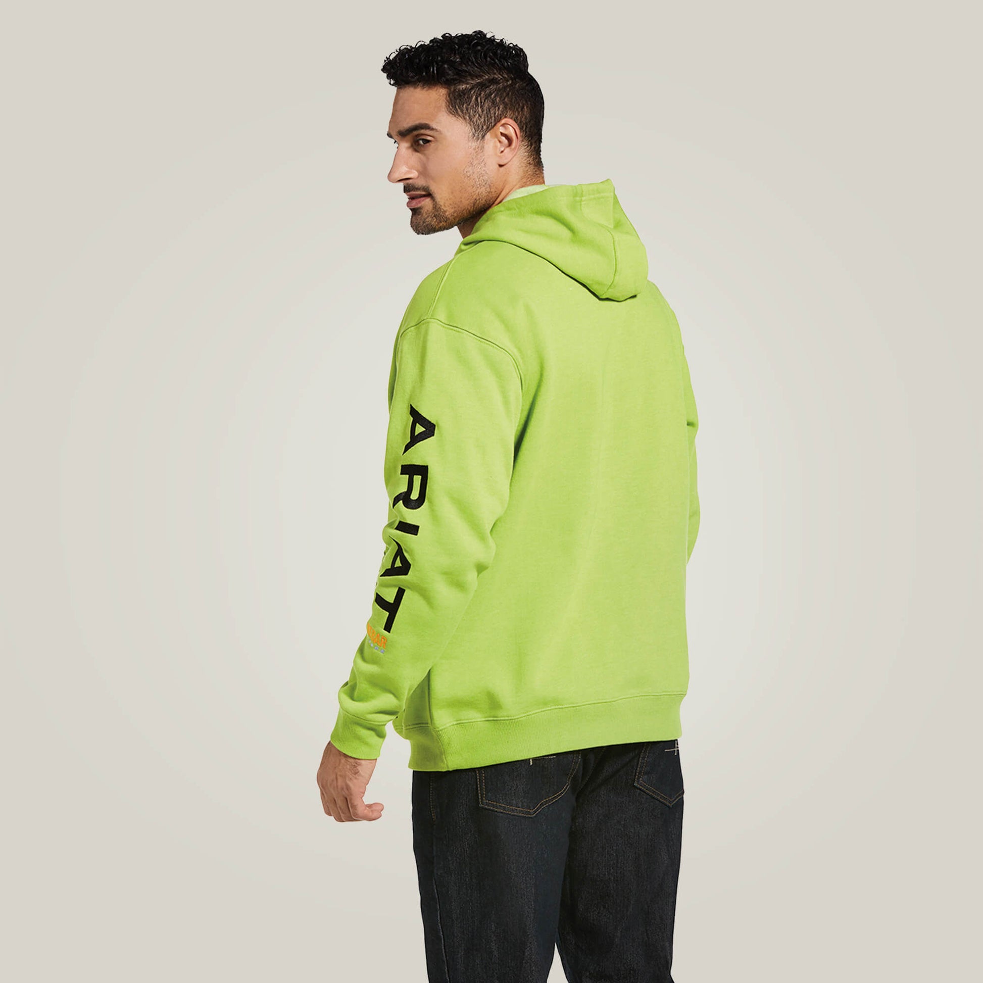 Ariat Rebar Hoodie Lime/Heather Black