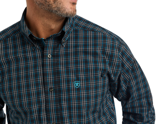 Ariat Mens Pro Series Kodi Fitted Long Sleeve Black Shirt
