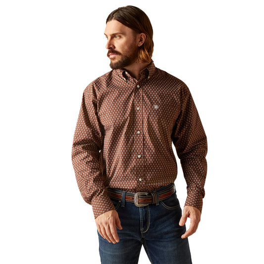 Ariat Men's Garner Potting Soil Print Shirt