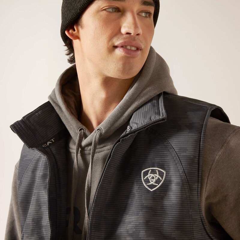 Ariat Team Logo Insulated Vest in Ebony Camo