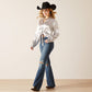 Ariat Metallic Silver Satin Top