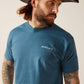 Arait Western Wire T-Shirt in Steel Blue Heather