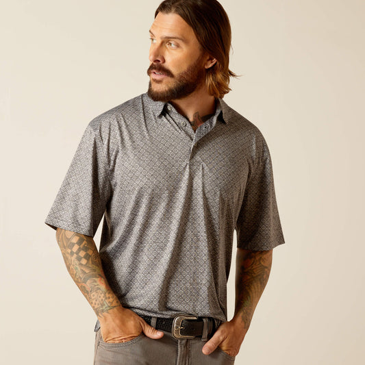 Ariat Men's Charger 2.0 Micro Chip Printed Polo