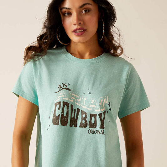 Ariat Women's Aqua Heather Cowboy T-shirt