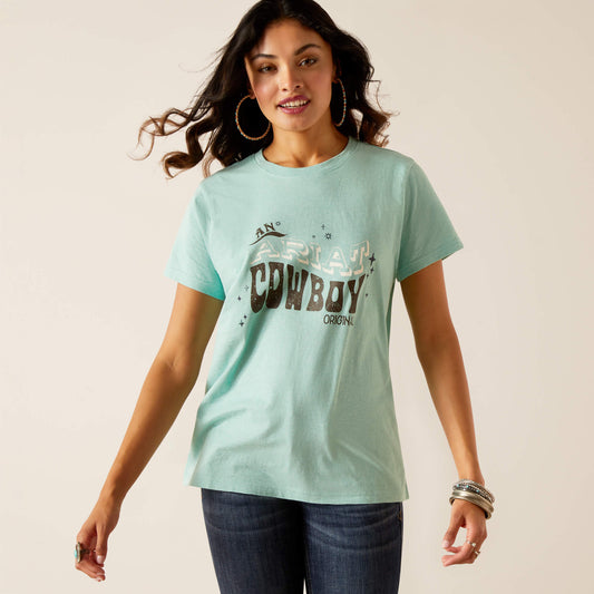 Ariat Women's Aqua Heather Cowboy T-shirt