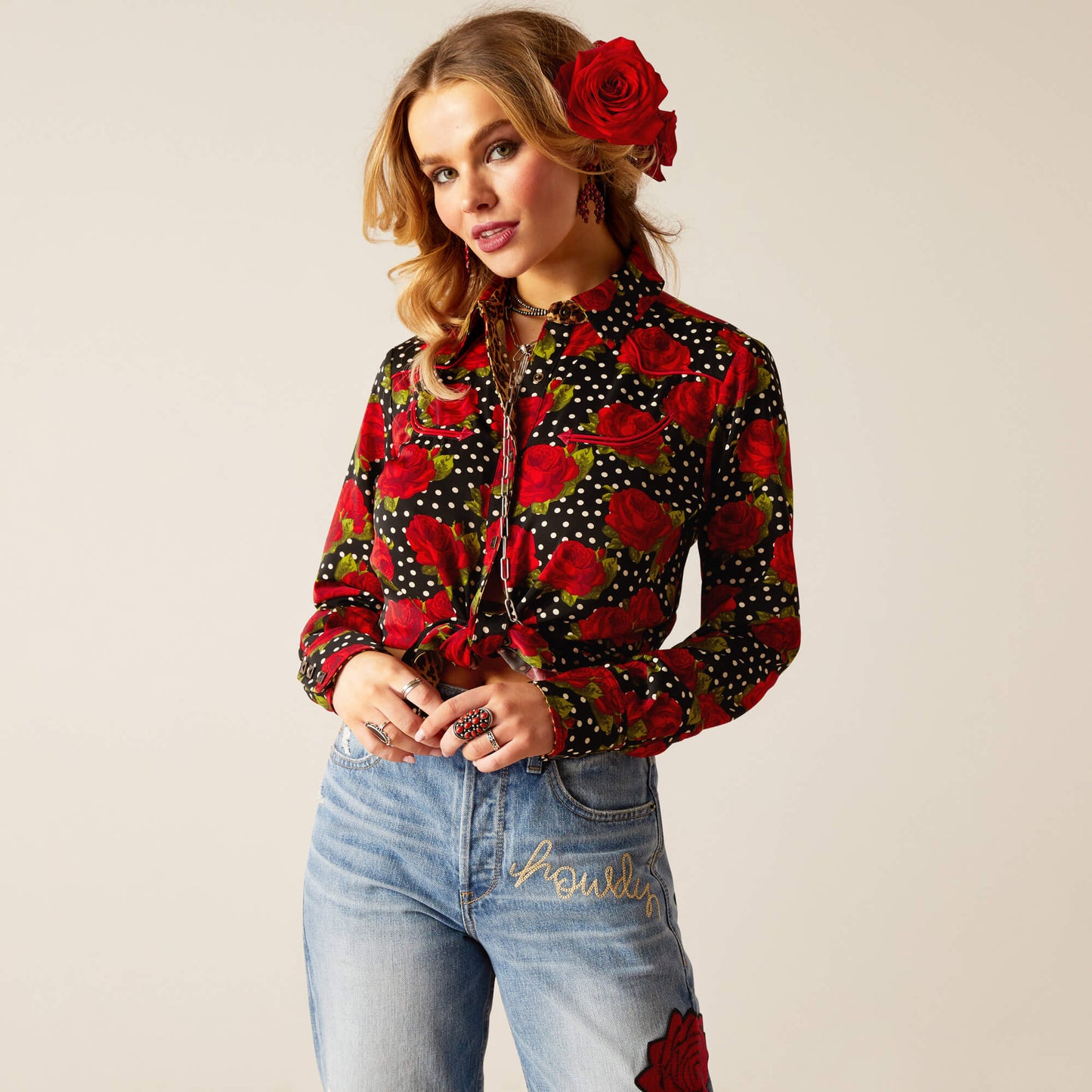 Ariat Retro Rose Rodeo Quincy Shirt