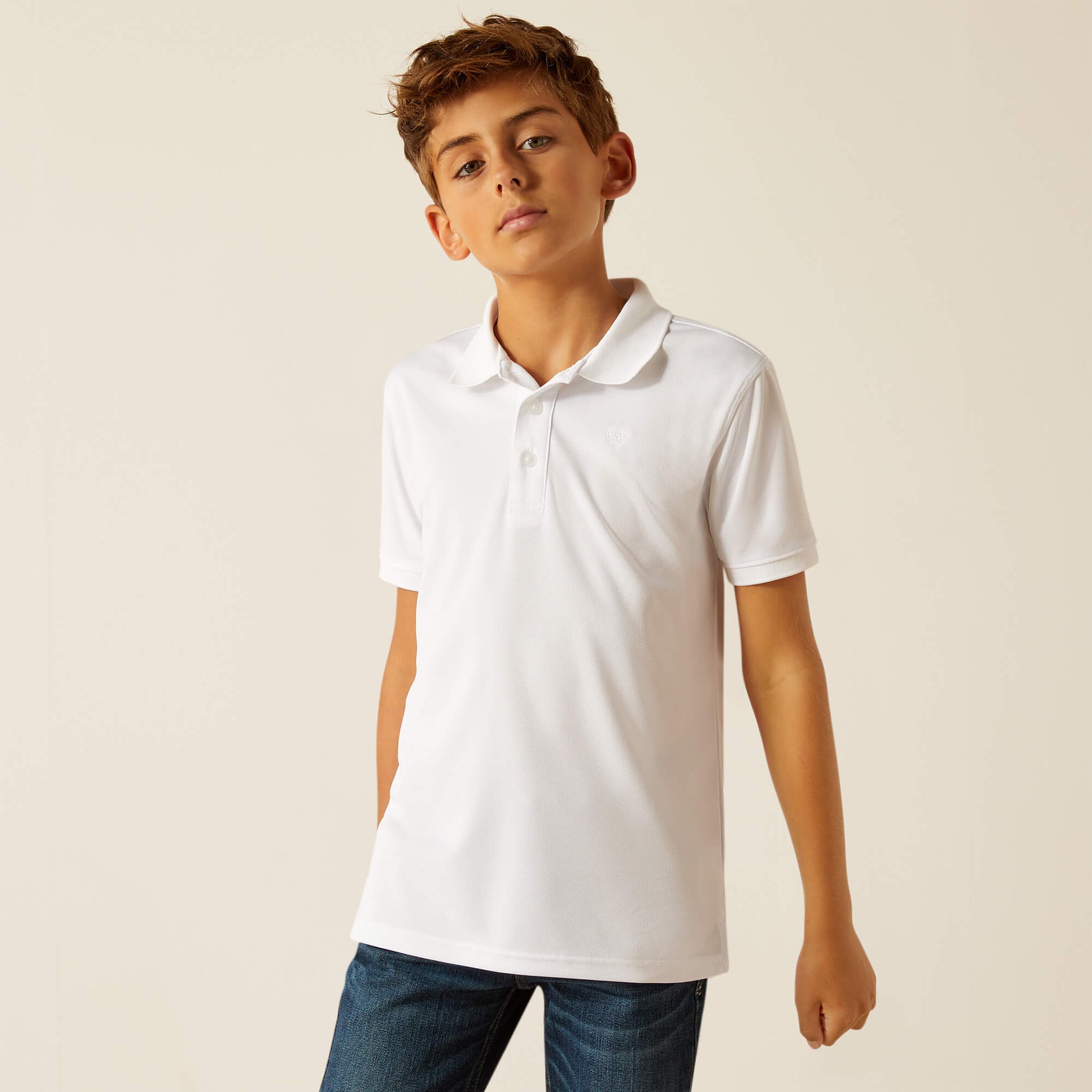 Ariat TEK Kid's White Polo