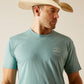 Ariat Men's Heritage Circle T-Shirt in Oil Blue Heather