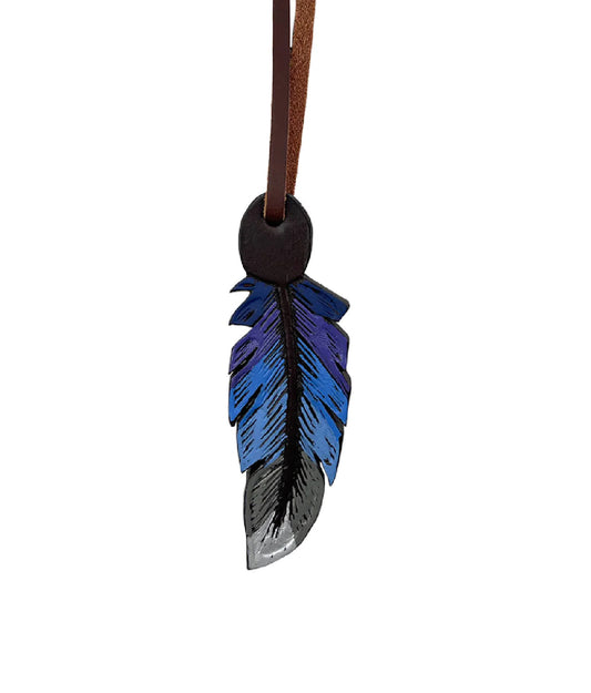 Alamo Saddlery Multicolored Leather Feather