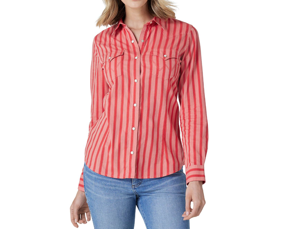 Wrangler Womens Retro Top Red LG