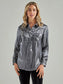 Wrangler Retro Party Western Snap Shirt in Metallic Silver