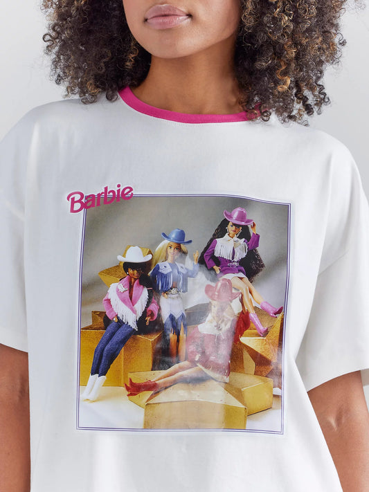 Wrangler Womens Barbie Ringer T-Shirt