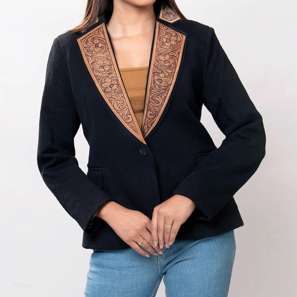 Black Tooled Blazer