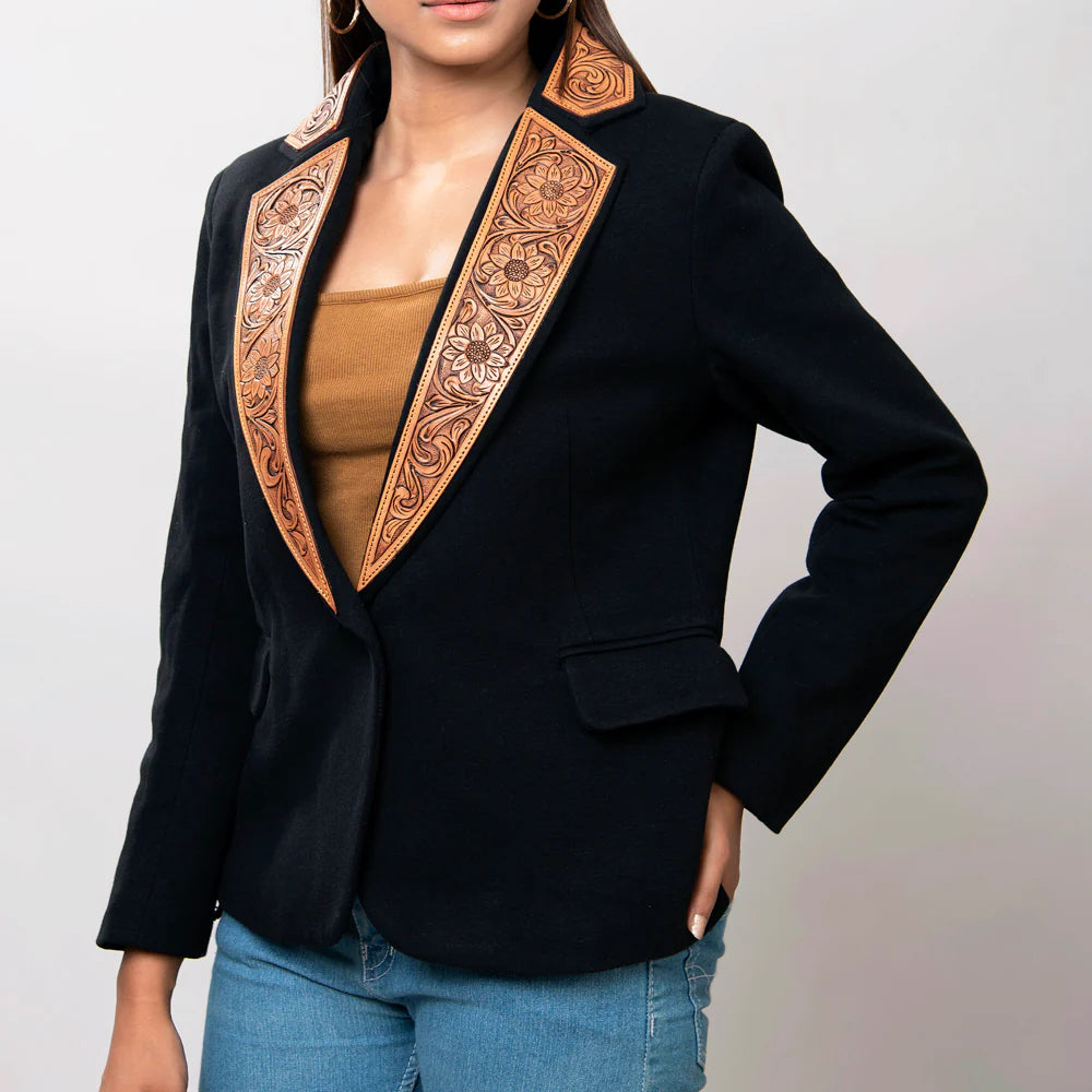 Black Tooled Blazer