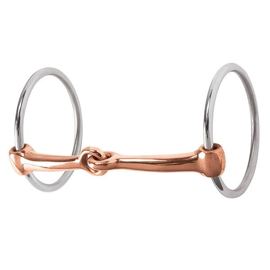 Proessional Ring Snaffle Bit, 5" Copper Mouth