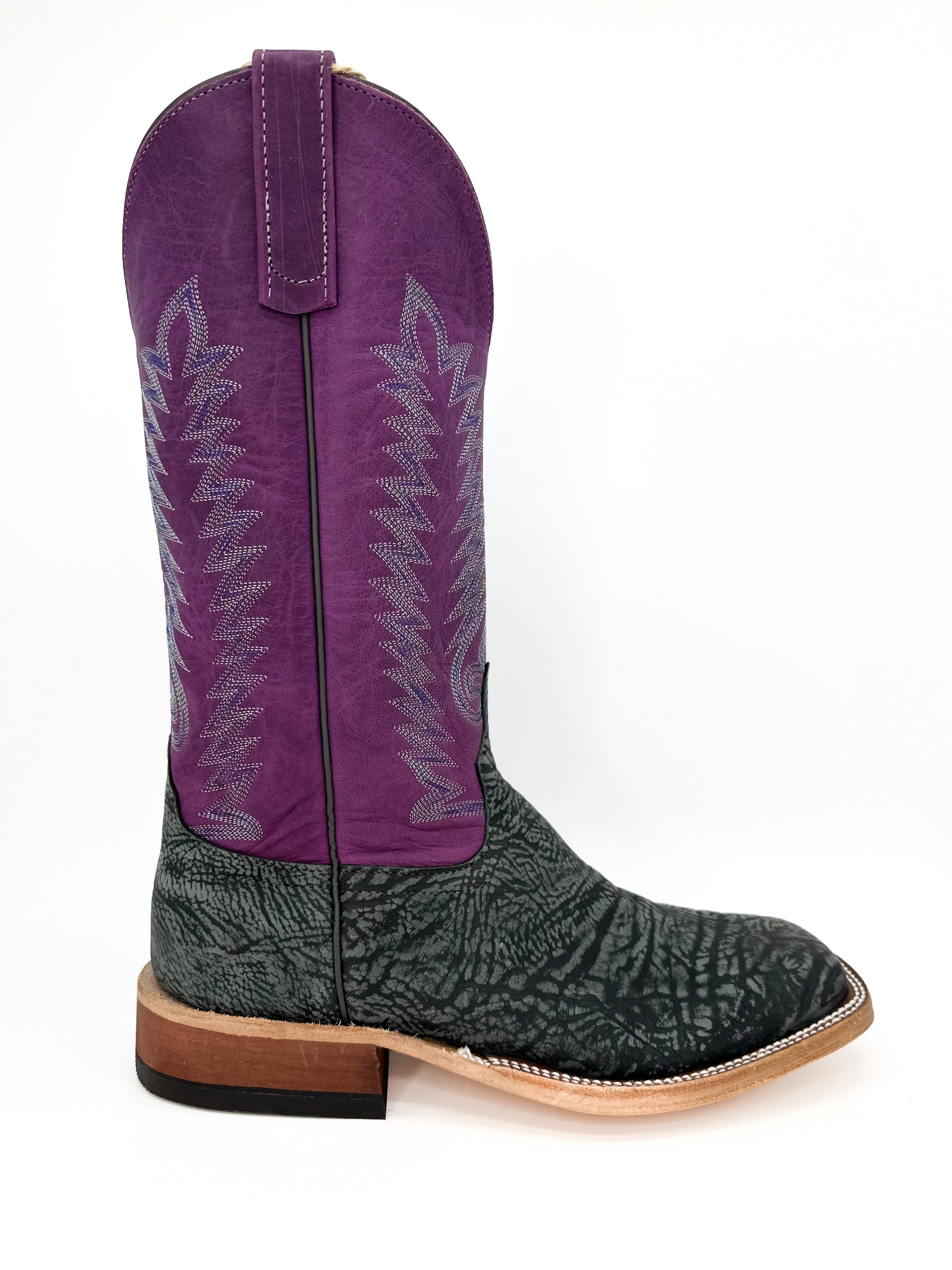 Anderson Bean Black Washed Cowhide Boot