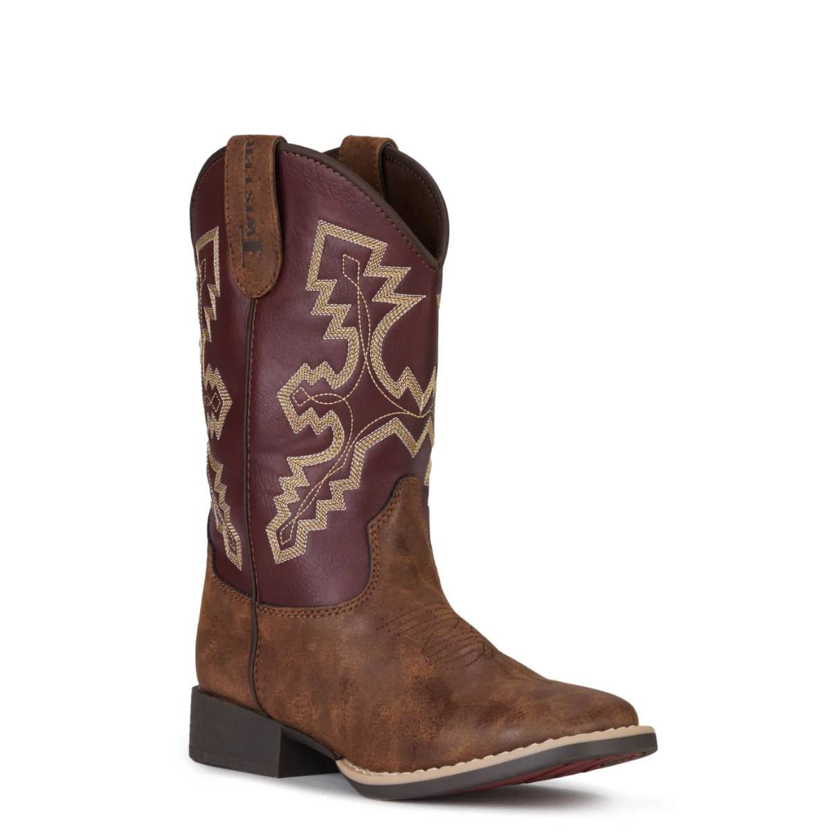 Twister Boy's Black Brown and Burgundy Boot