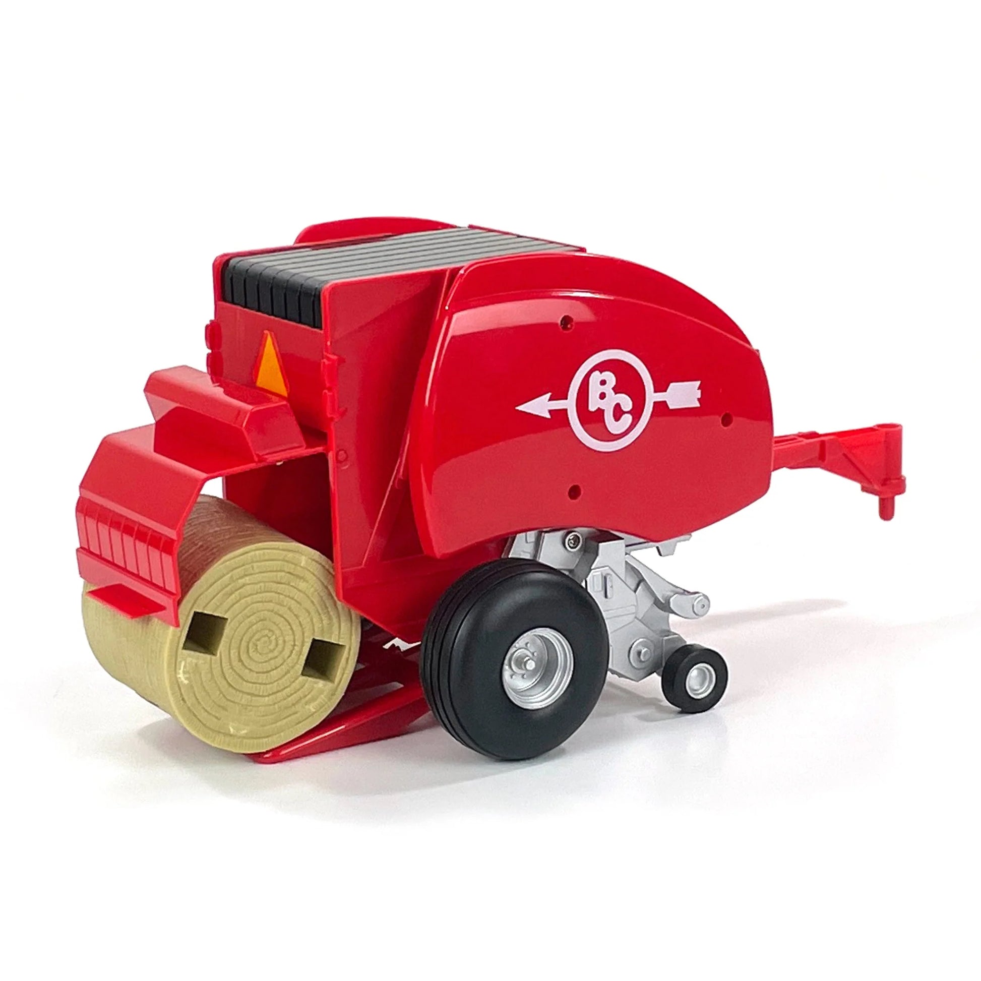 Big Country Red Round Baler with Round Bale