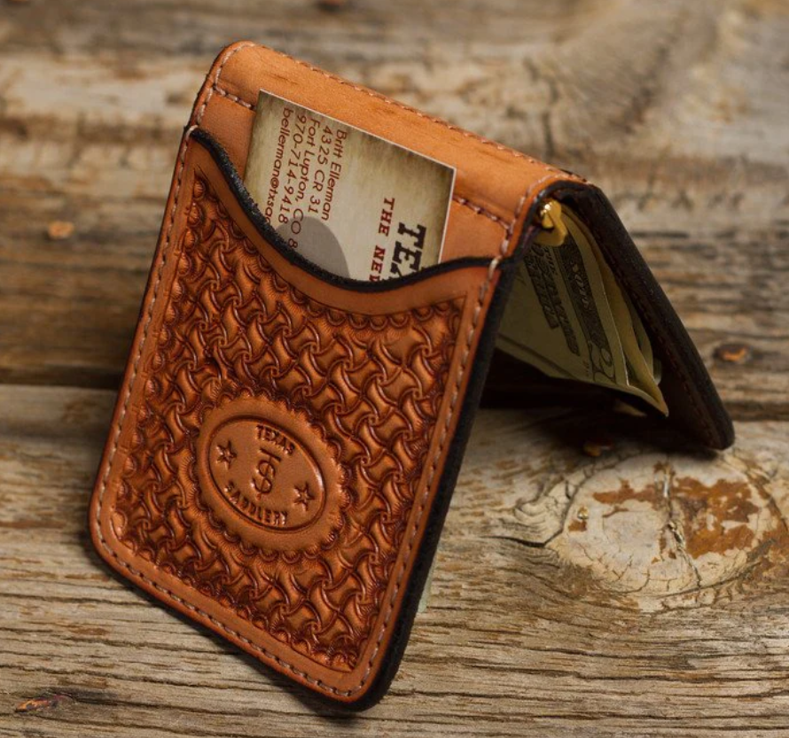 Saddle Tan Spider Money Clip